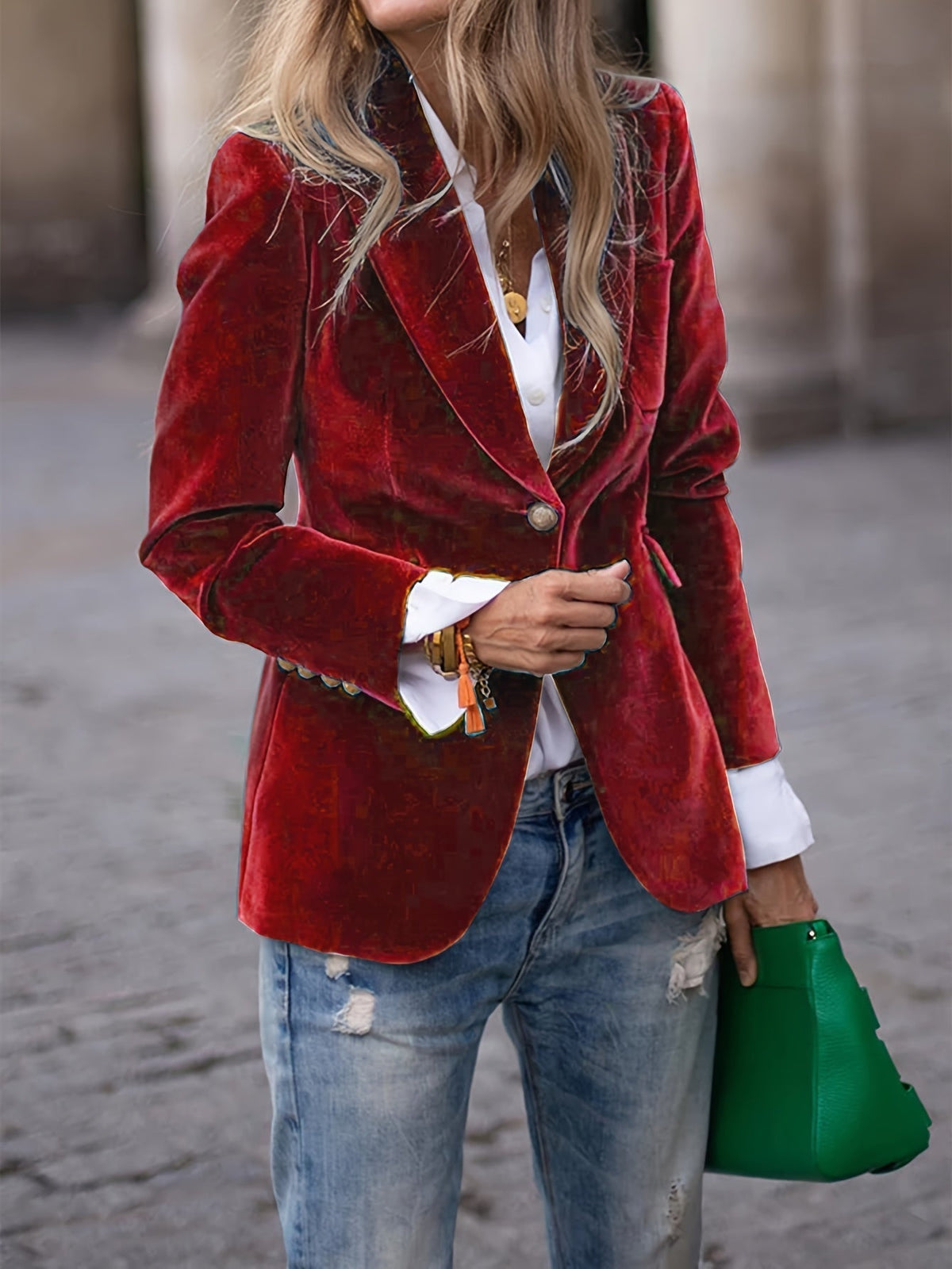 Martina | Blazer in Velluto Elegante e Raffinato