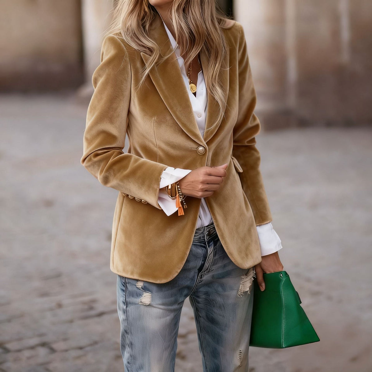 Martina | Blazer in Velluto Elegante e Raffinato