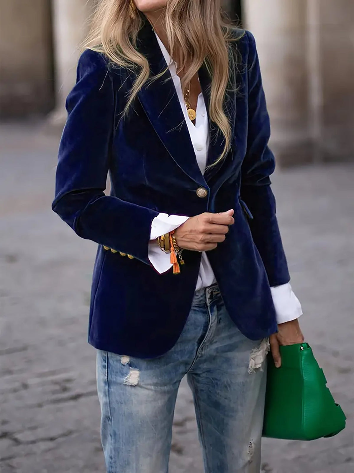Martina | Blazer in Velluto Elegante e Raffinato