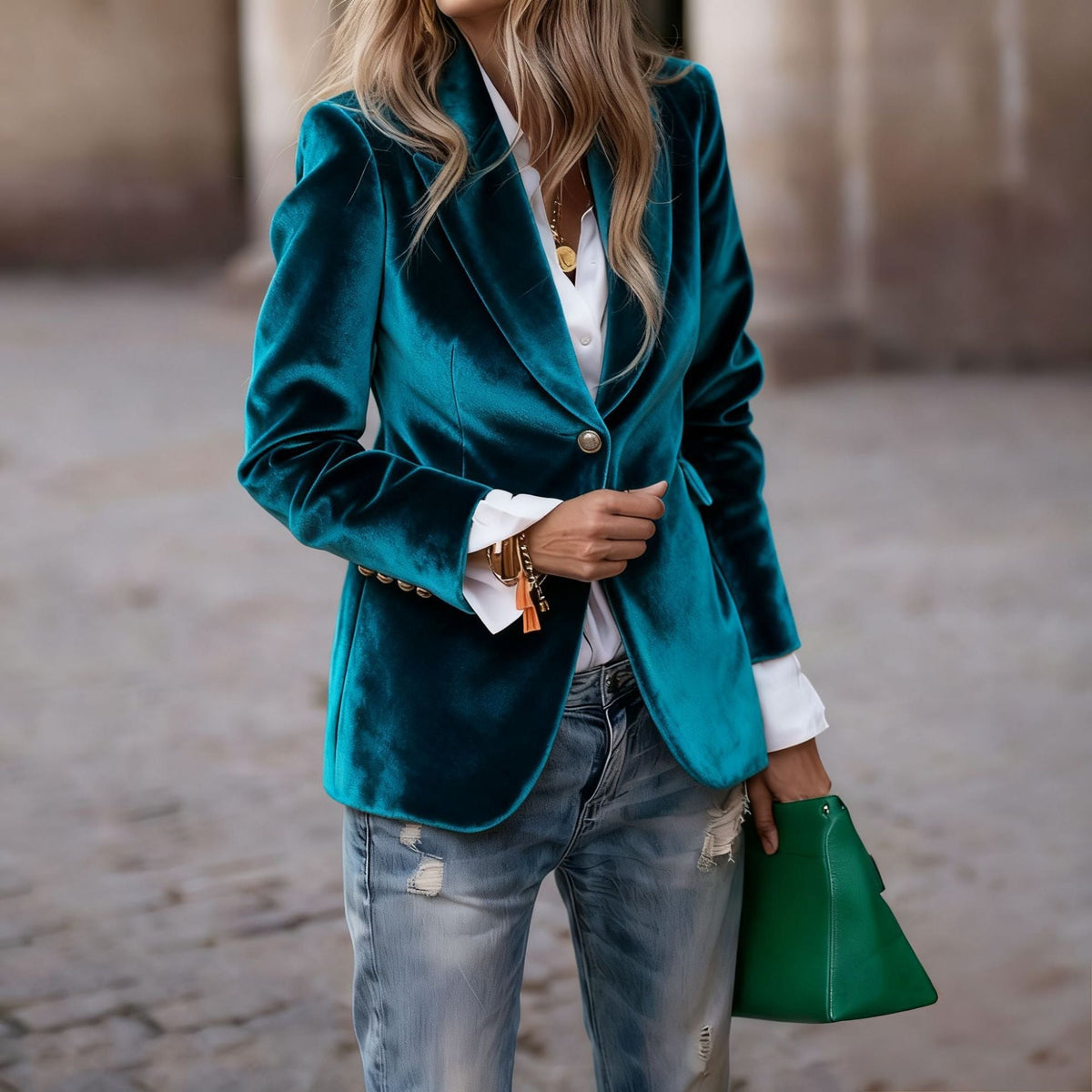 Martina | Blazer in Velluto Elegante e Raffinato