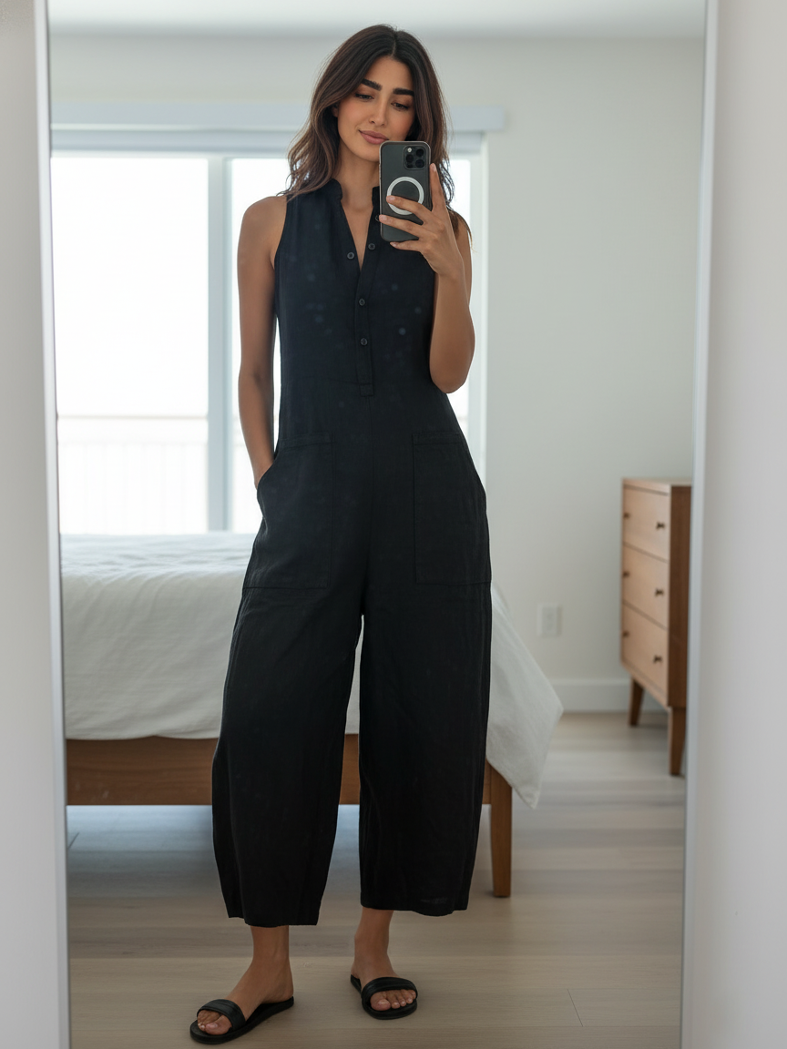 Laura | Tuta Intera Minimalista Senza Maniche