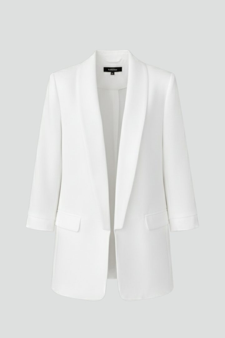 Women’s Blazer with Wrap Collar and Fitted Shape