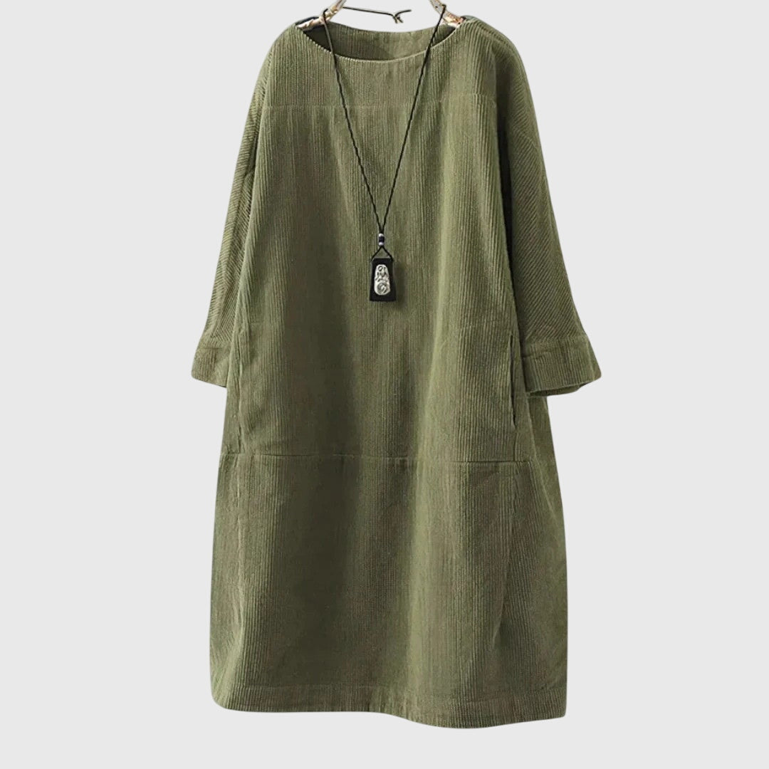 Grace | Relaxed Corduroy Midi Dress