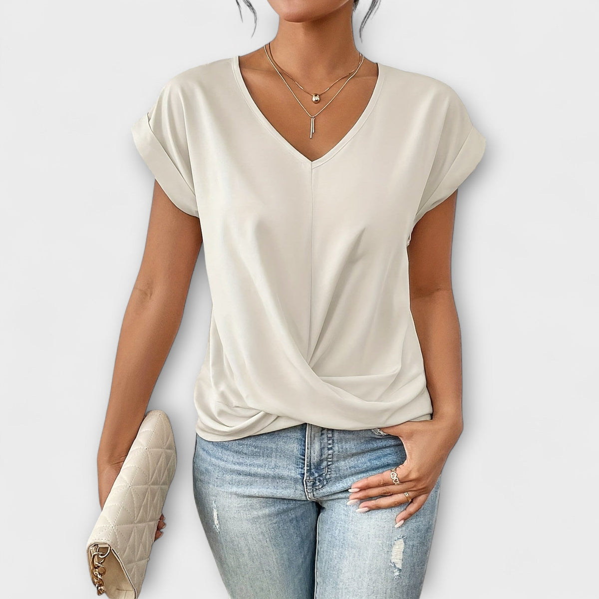Carlinda | Elegant V-neck Top