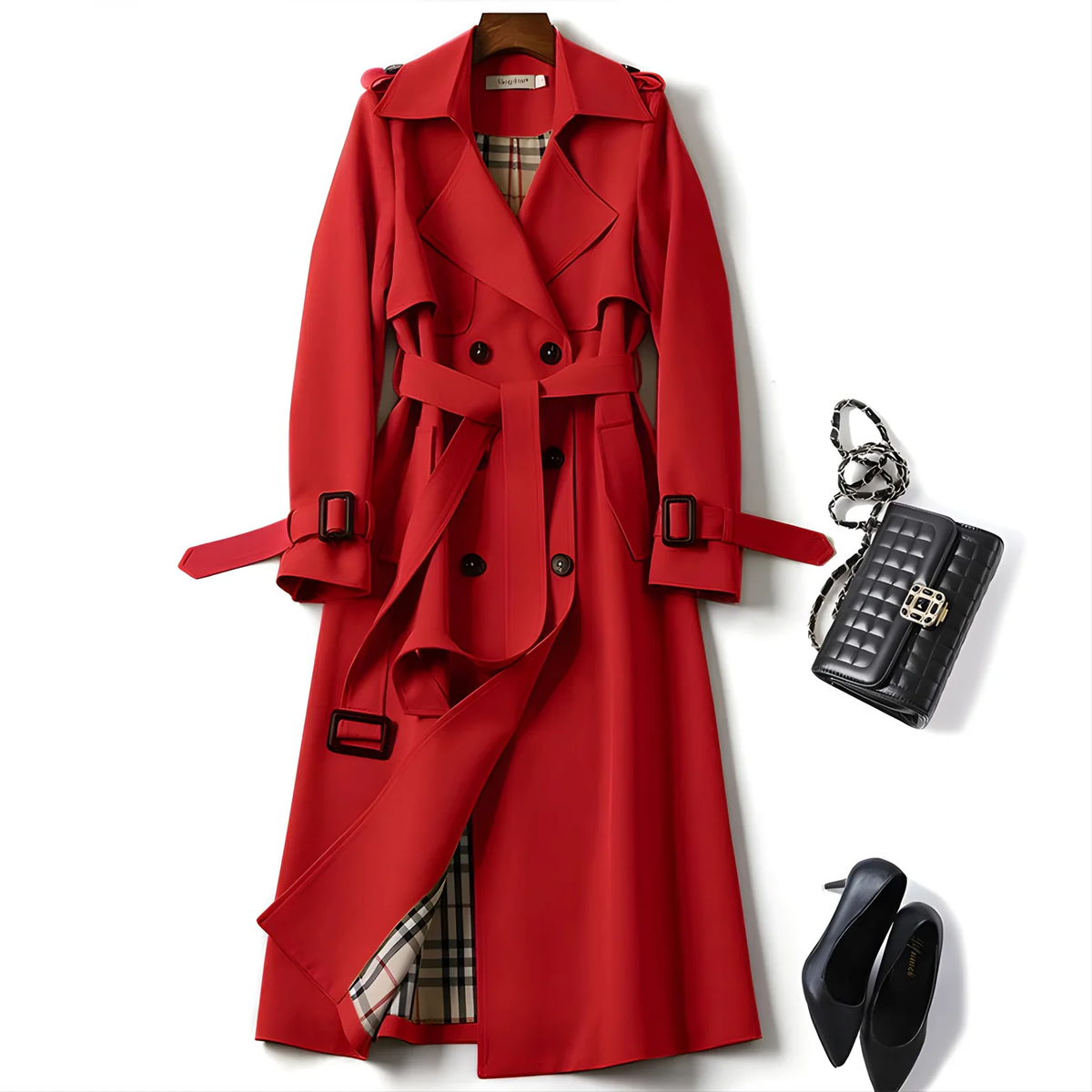 Carmina – Elegant Belted Trench Coat